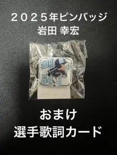 岩田幸宏選手☆２０２５年CREWピンバッジ☆東京ヤクルトスワローズ
