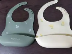 PUPPAPUPO シリコンビブ　お食事エプロン2枚セット