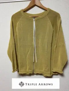【中古】《トリプルアローズ》ゆったりサイズカーディガン〔日本製〕