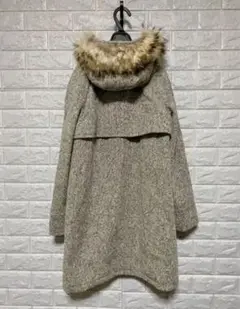 Max Mara ツイード ファー付 フード有 サイズ40