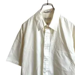 無地　VANHEUSEN 半袖シャツ　ホワイト　XL