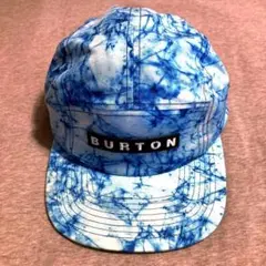 【美品】BURTON バートン パネルキャップ 57cm タイダイ 青 ブルー