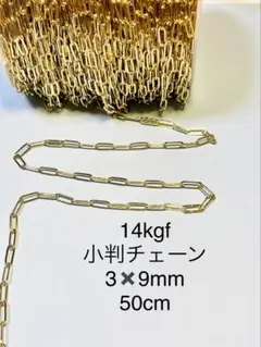 NO.C26★14kgf小判チェーン3.0mm　50cm