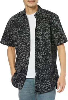 Amazon Essentials柄シャツ レギュラーフィット 半袖 メンズ