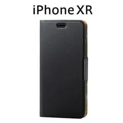 iPhone XR 手帳型 ケース 大人気 おしゃれ 高品質 ブラック 1個