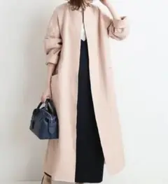 新品 イエナ IENA 20SS LINEN リネンノーカラー コート ピンク