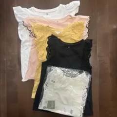 H&M フリル　ノースリーブ　タンクトップ　5枚 まとめ売り