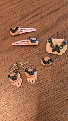 パグモチーフ アクセサリー6点セット