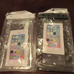 防水ケース ホワイト ブラック 2個セット