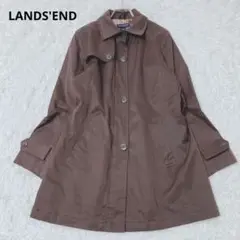 ランズエンド トレンチコート Mサイズ ブラウン ロングコート アウター 秋冬