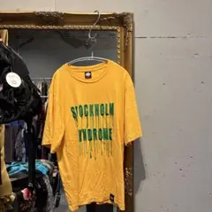 @ ストックホルムシンドローム 刺繍 黄 緑 半袖 シャツ Ｔシャツ コットン