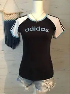 ★old adidas★ Y2K 平成ギャル グランジ スポーツ ピチT