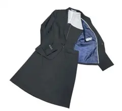 ★美品★ LES MUES スカートスーツ 11 ブラックストライプ