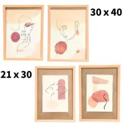 ポスター アート 4枚 北欧 おしゃれインテリア 韓国 21x30 30x40