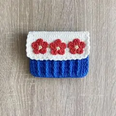 【No.23】かぎ編み、ミニ財布、ハンドメイド、コンパクト財布、カードケース