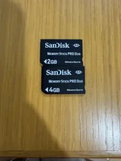 SanDisk メモリースティックPROデュオ 4GB/2GB 2点セット