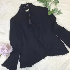 【シムリー】(BlanCafe)ウールツイード スタンドカラー ジャケット【Ⅼ】