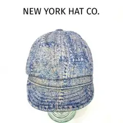 希少 NEW YORK HAT CO. USA製 デニム転写 キャスケット 帽子