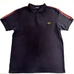 フレッドペリー FRED PERRY 黒/ゴールド ポロシャツ L
