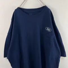 USA古着 able 刺繍 ポケット Tシャツ ネイビー