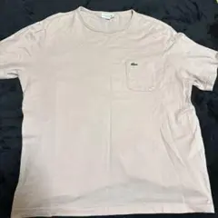 LACOSTE ピンク ポケット付き Tシャツ US L サイズ5