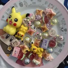 ピカチュウ ポケモン アクリルビーズ ファンシービーズ カスタムビーズ
