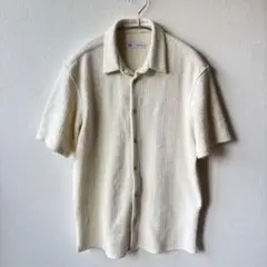 ほぼ未使用品！ZARA ホワイト系 ポロニット サマーニット