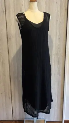 KOH.style コラボ メッシュレイヤードサテンワンピース