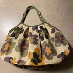 お値下げ中　ほぼ新品　日本製　エコバッグホック付き　カーキ＊ベージュ