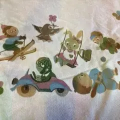 昭和レトロ柄　シーツ　生地　ハンドメイド　廃盤