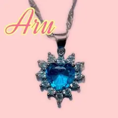 ✨可愛い人気✨CZダイヤジュエリーネックレス silver925アクアマリンe3