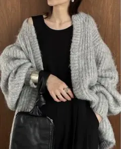 クラネ カラーモヘアシャギーカーディガン