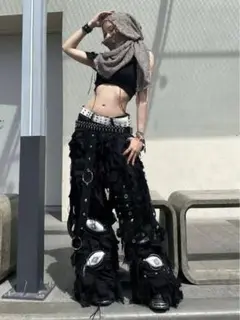 【UNIZ】BLACK MONSTER PANTS