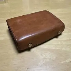m+ エムピウ　ミッレフォッリエ　コニャック　革財布