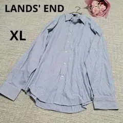 Lands' End ランズエンド ワイシャツ 大きいサイズ ストライプ XL