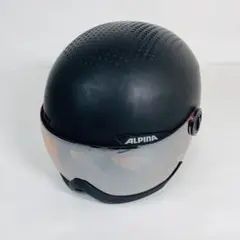 ALPINA ブラック ヘルメット バイザー付き