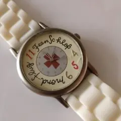ホワイトラバーベルト レディース時計