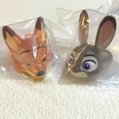 ディズニー ファッションリング ロイヤルクリア ニック ジュディ 2個 ガチャ