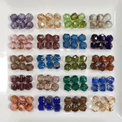 チェコビーズ　ダブルフェイス　6mm　6ミリ　6ケ×20色=120ケ