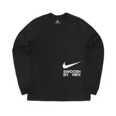 Nike スウッシュロゴ ブラック長袖カットソー