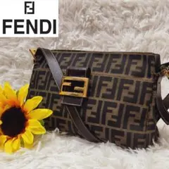【希少】FENDI マンマバケット ズッカ柄 ワンショルダーバッグ ゴールド金具