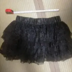 レース ブラック ミニスカート 約30cm丈