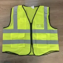 警告チョッキ 男女 自転車 ファスナー付き 反射 メッシュ イエロー 3XL