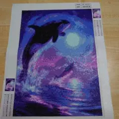 ダイアモンドアート シャチ 完成品