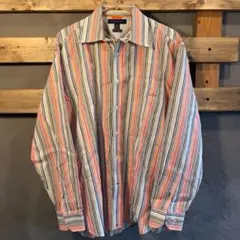 【TOMMY HILFIGER】トミーヒルフィガーLサイズ ストライプシャツ