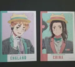 ヘタリア 遊園地ver中国　イギリスキャラクタートレーディングブロ マイドセット