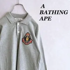 A BATHING APE エルボロゴ ワッペン ポロシャツ