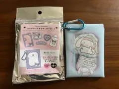 サンリオ　カラビナ付き マルチケース＆ステッカーセット　シナモロール