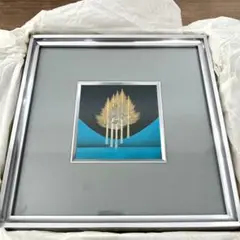 越前漆絵　沈金蒔絵　額装「赤富士」清水恒夫　雄峰作 越前漆絵 沈金蒔絵 額装「赤富士」清水恒夫 雄峰作