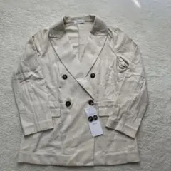 タグ付き　RASW テーラードジャケット　麻30% M